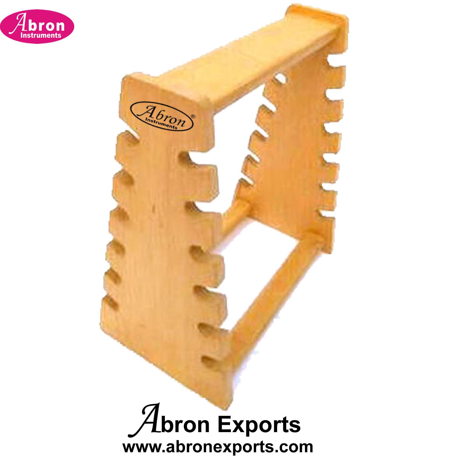 Pipette stand Holder Wooden Horizontal For 12 Pipette 5pc Abron AC-631WH